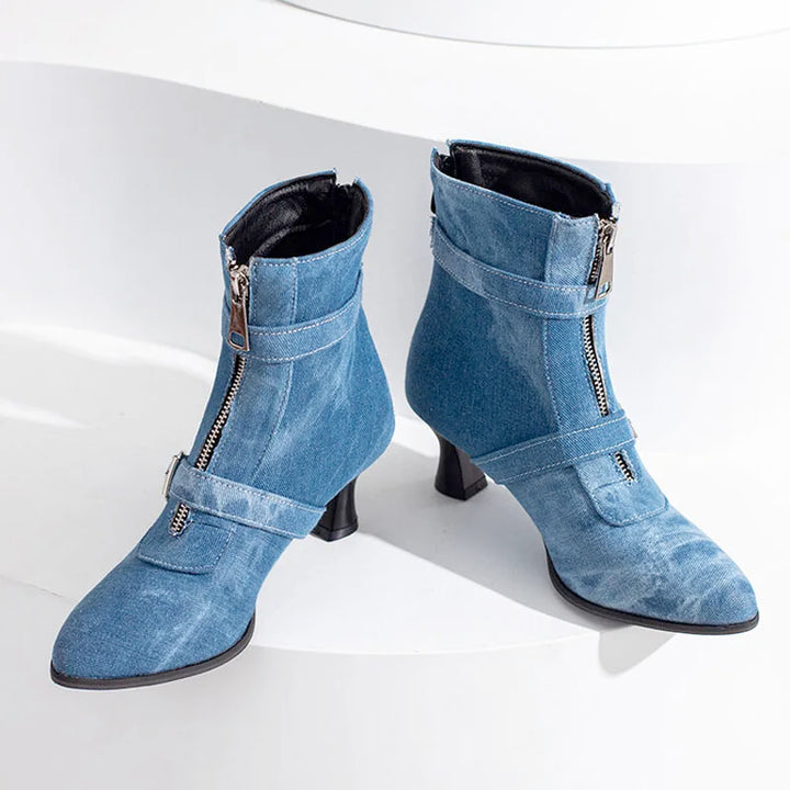 Harper Lane Kitten Zip Boots — styling shot