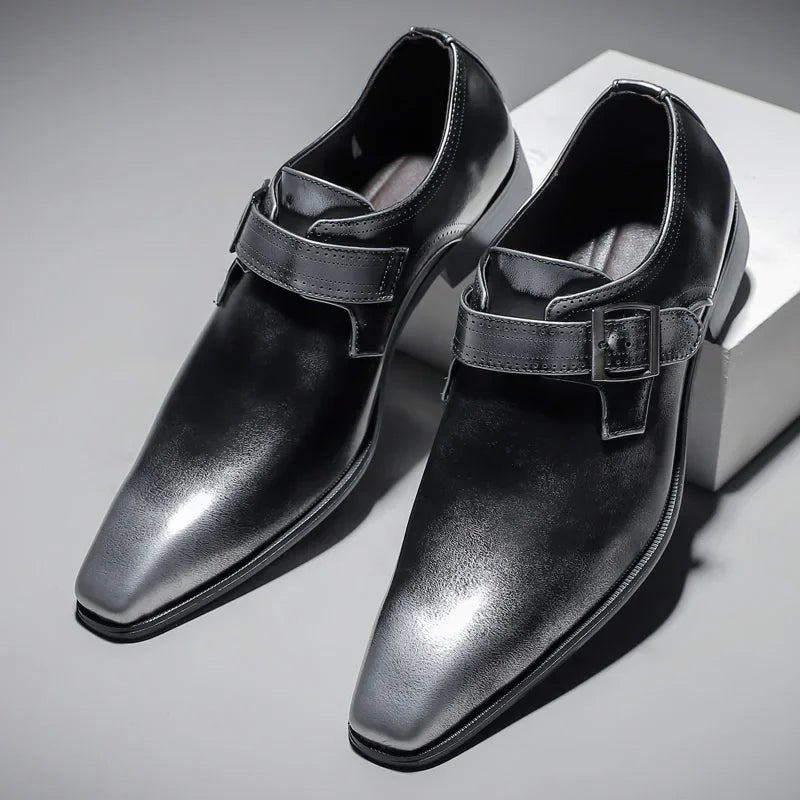 Caruso Leather Dress Shoes — back view