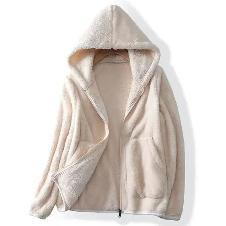 Aurora Coral Fleece Jacket — back view