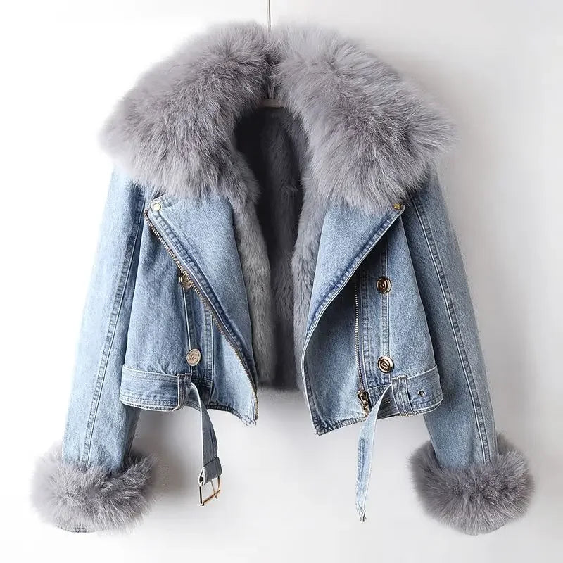 Bella Frost Faux Fur Jacket — texture detail