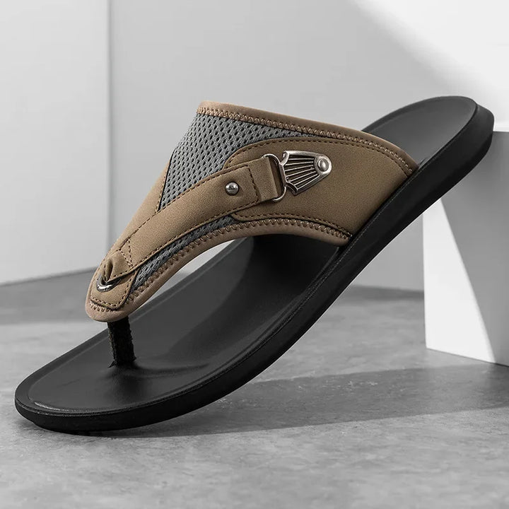 Hafford Crest Sandals — close-up detail