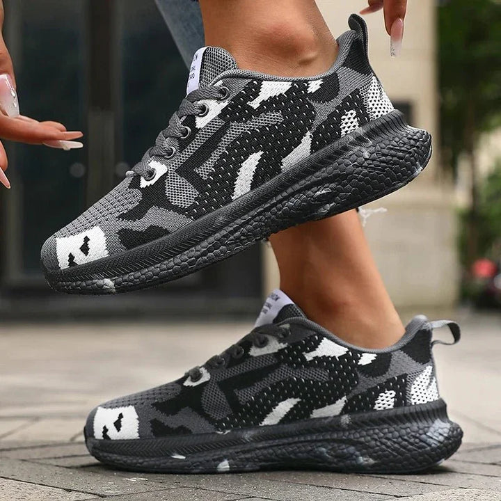 Kaia Trail Camo Sneakers — front view