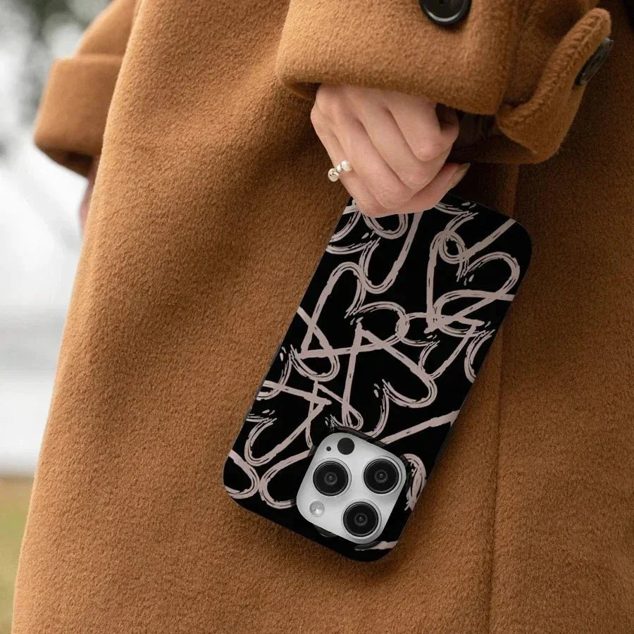 Graffiti Heart iPhone Case — side view