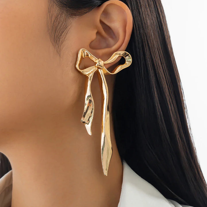 Rosetti Ribbon Drop Earrings — detail view