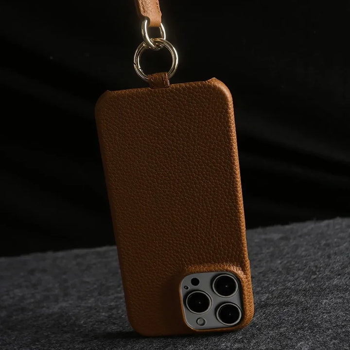 Genuine Cowhide Leather Crossbody iPhone Case — packaging