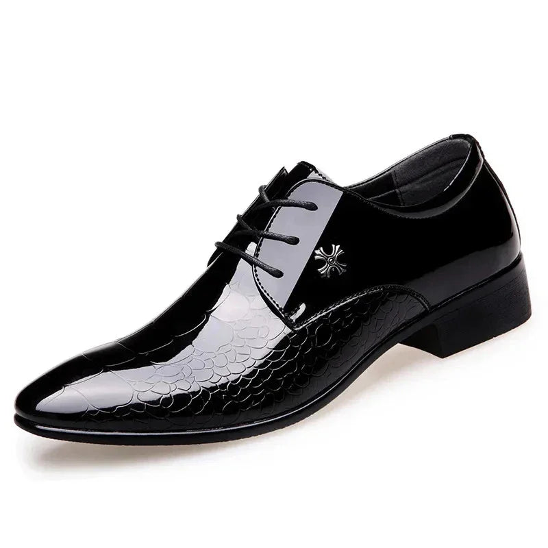 Black Tie Dress Shoes — close-up detail