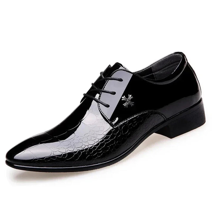 Black Tie Dress Shoes — close-up detail