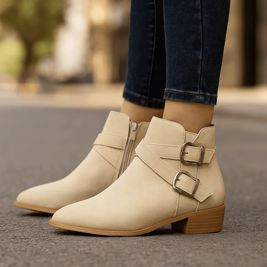 Harper Lane Cross Strap Boots — front view