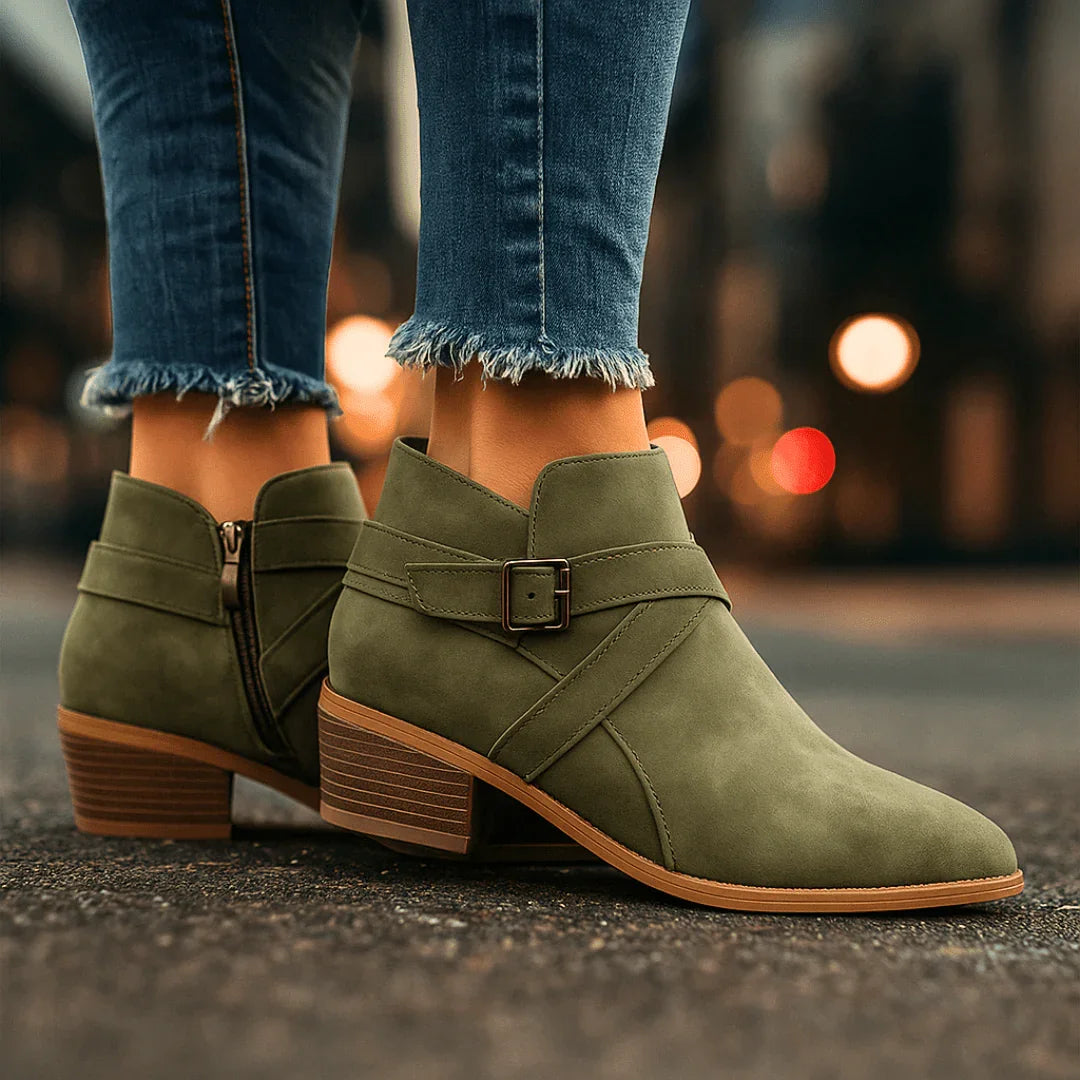 Harper Lane Cross Strap Boots — side view