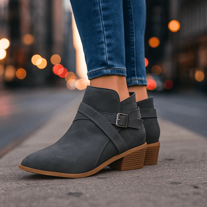 Harper Lane Cross Strap Boots — detail view