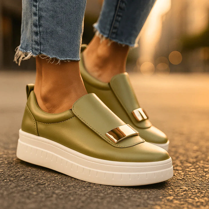 Harper Lane Platform Loafers — side view