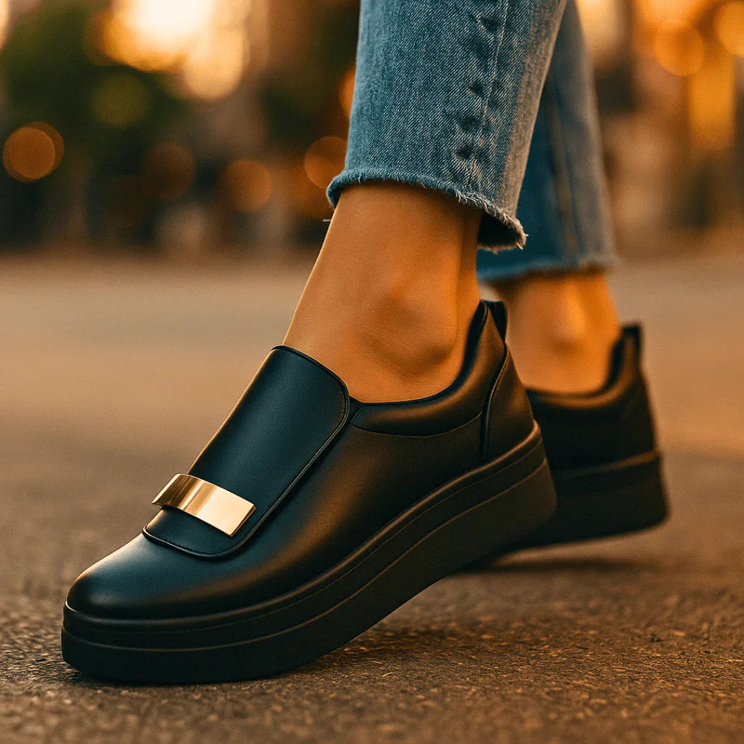 Harper Lane Platform Loafers — detail view