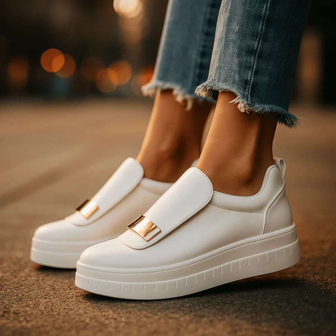 Harper Lane Platform Loafers — front view