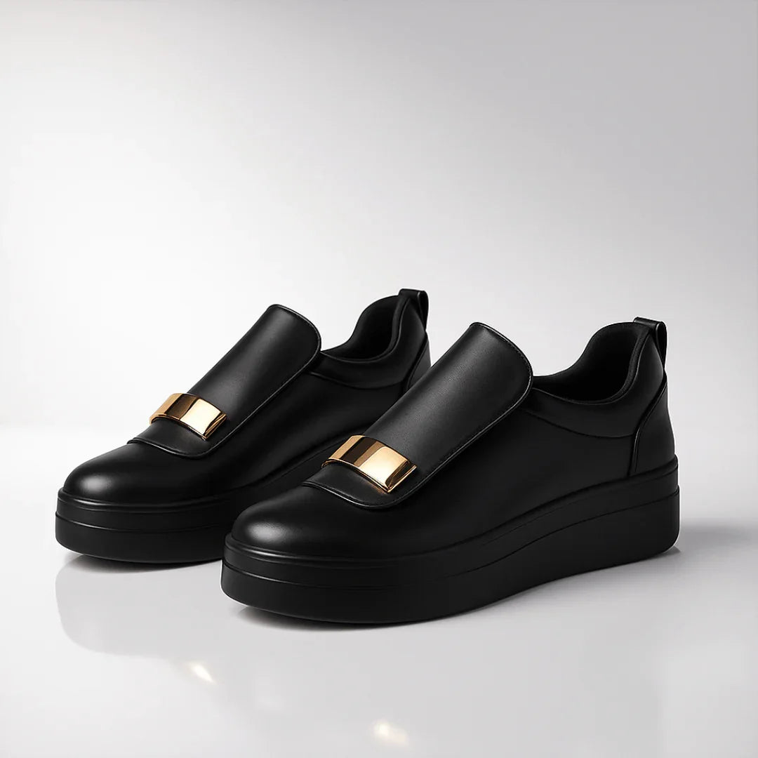Harper Lane Platform Loafers — close-up detail