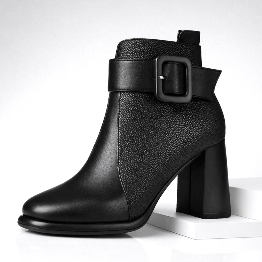 Harper Lane Pebblegrain Leather Boots — lifestyle shot