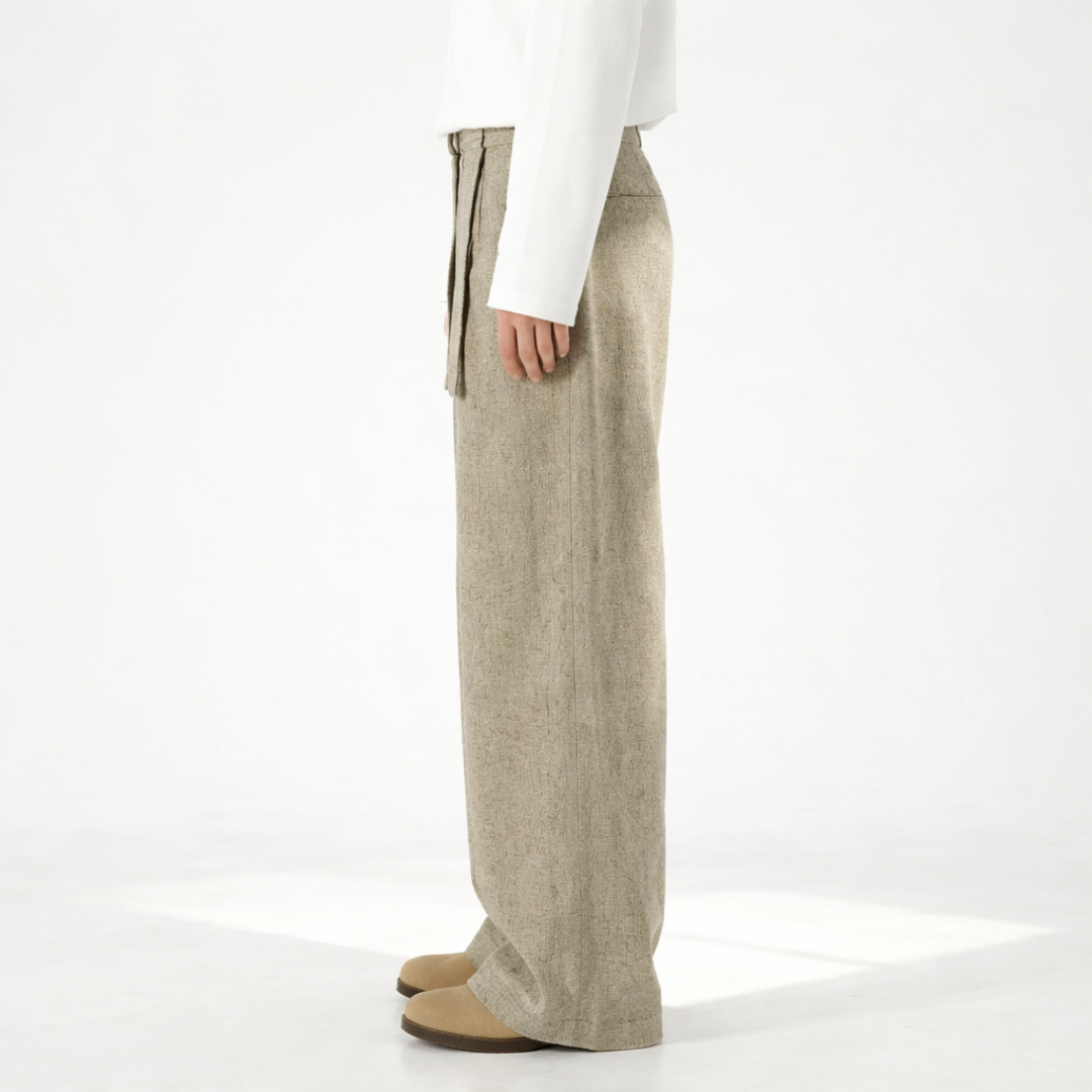 Jacob Wide-Leg Wool Trousers — lifestyle shot