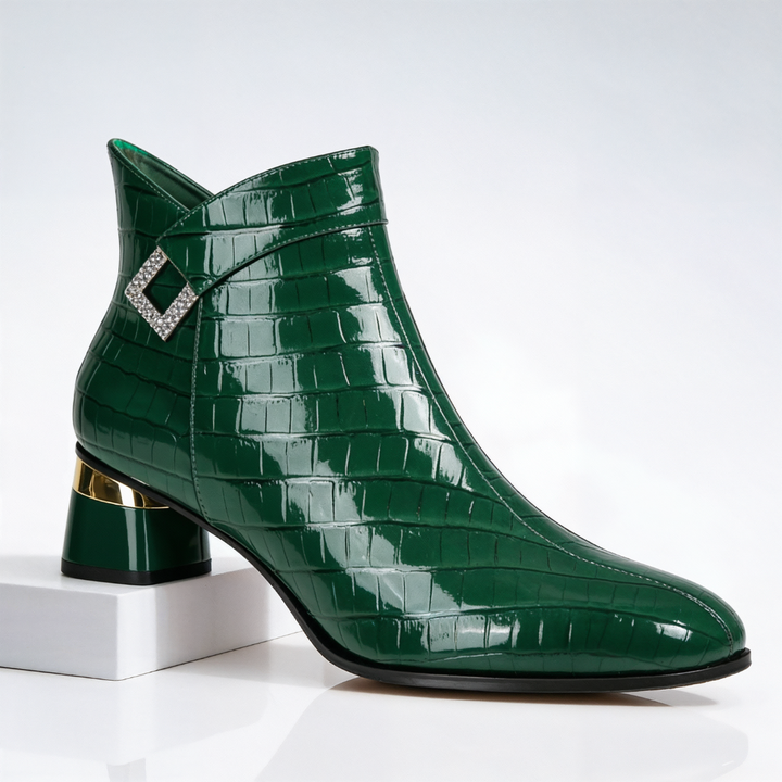 Harper Lane Gator Ankle Boots — side view