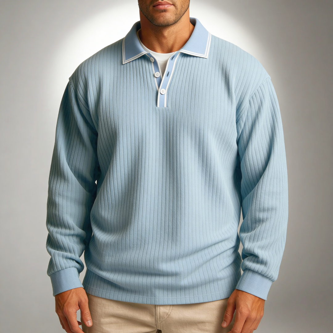 Westbrook Long Sleeve Polo — detail view