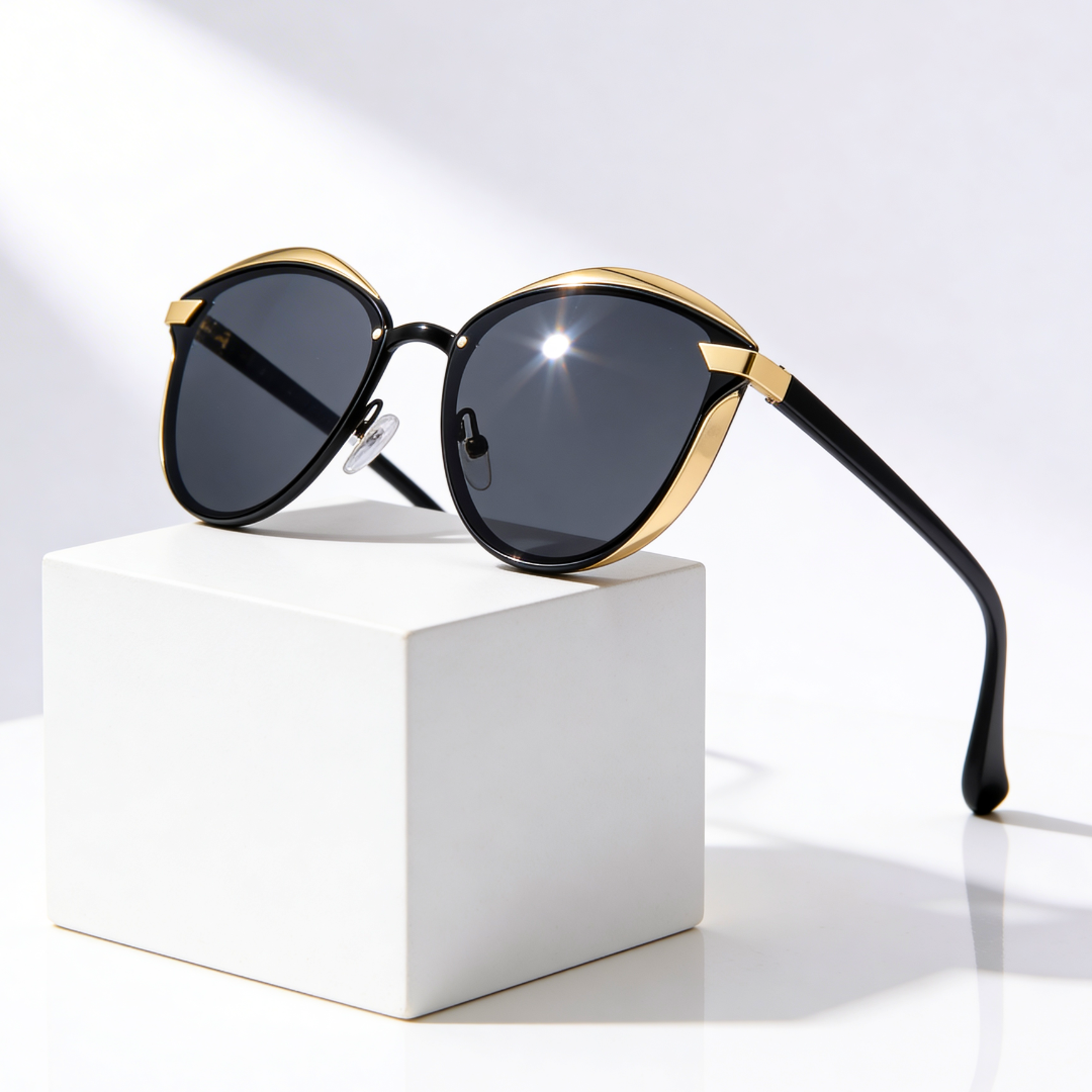 Aria Lustra Cat Eye Shades — close-up detail