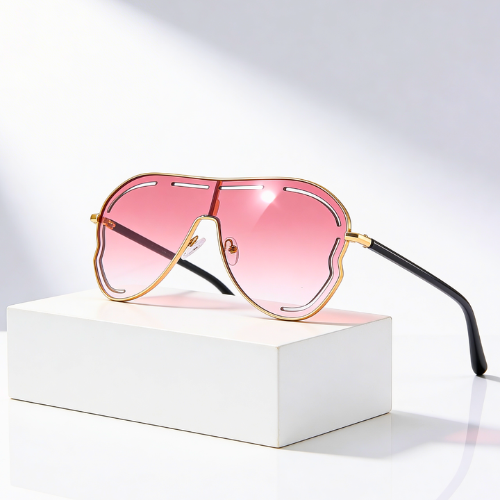Dahlia Ray Aviators — close-up detail