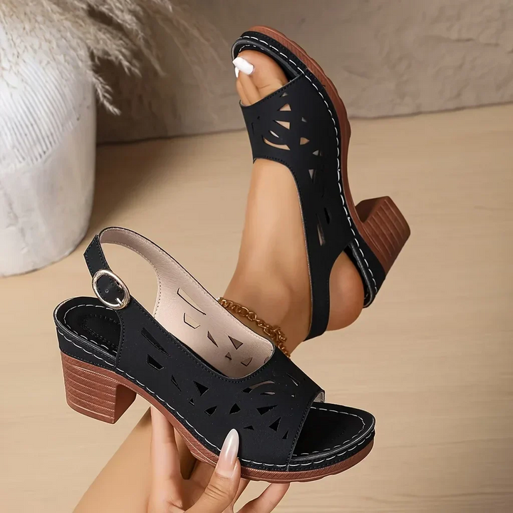 Margot Block Heel Sandals — lifestyle shot