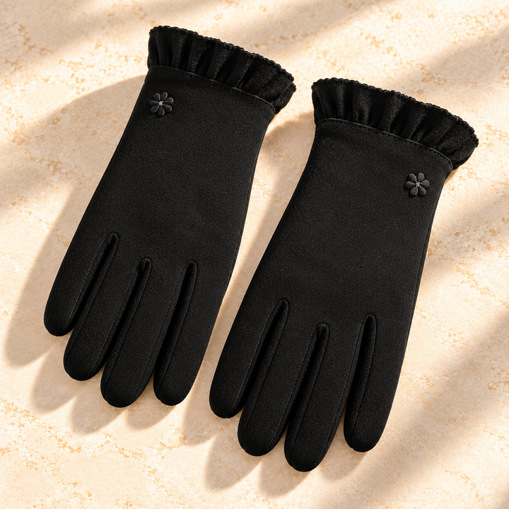 Banff Ruffle-Cuff Touchscreen Gloves