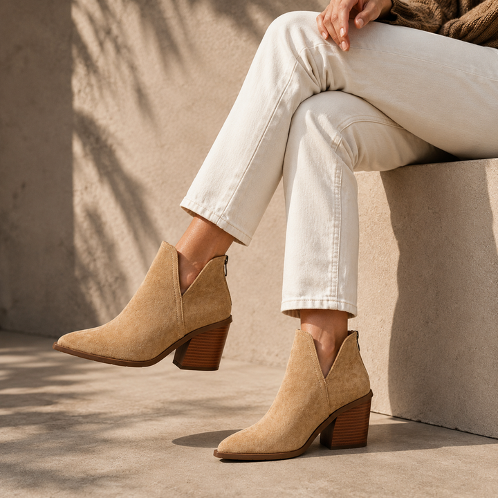 Elodie Suede Ankle Boots