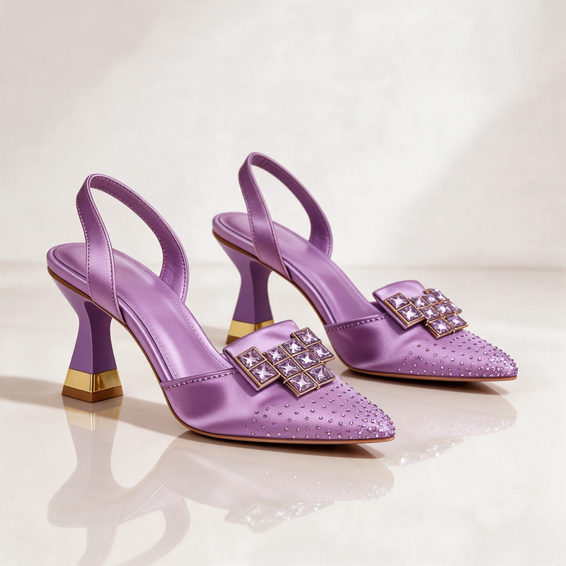 Vivienne Jewelled Slingback Heels