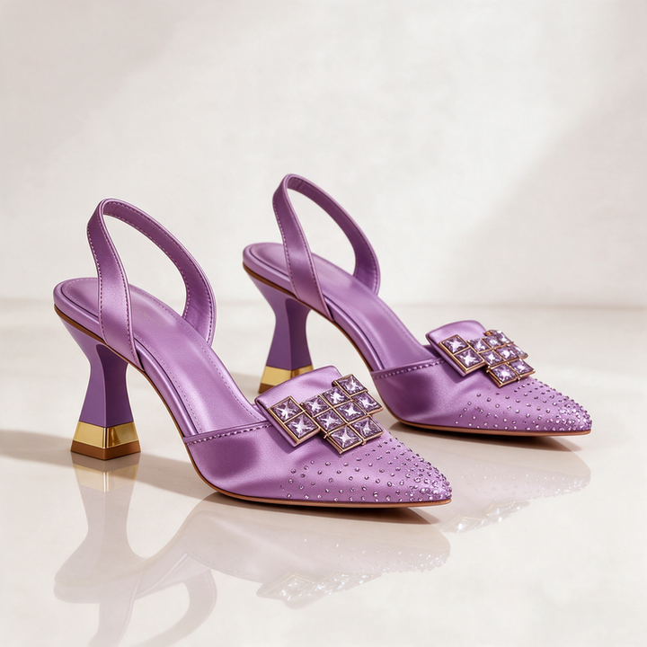 Vivienne Jewelled Slingback Heels