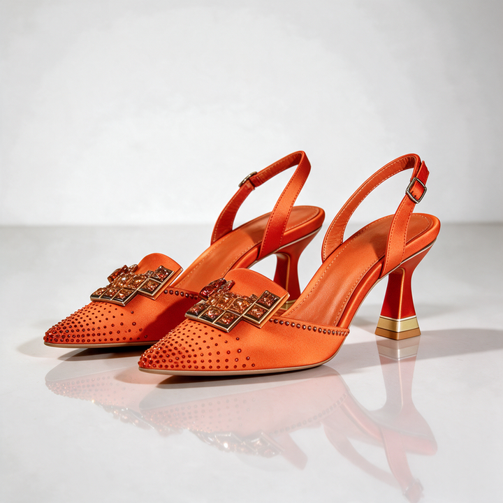 Vivienne Jewelled Slingback Heels