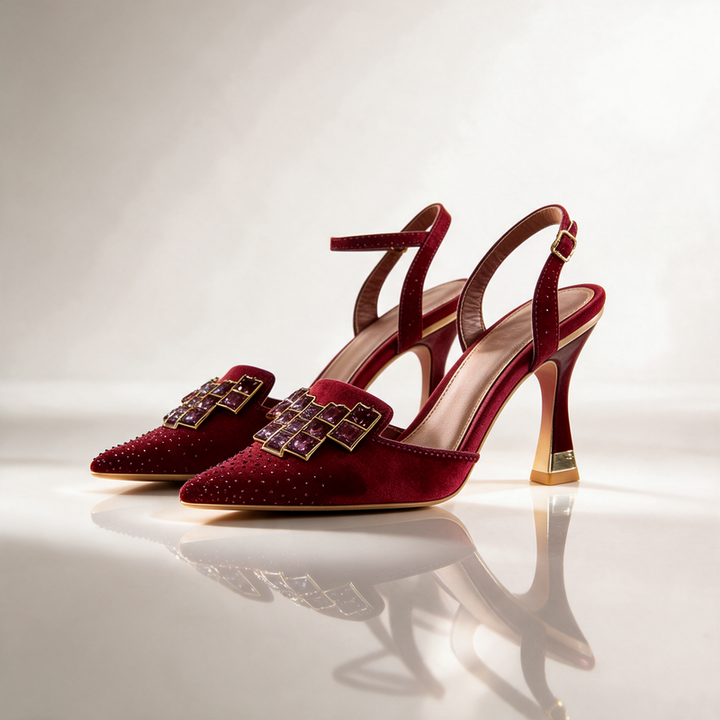 Vivienne Jewelled Slingback Heels