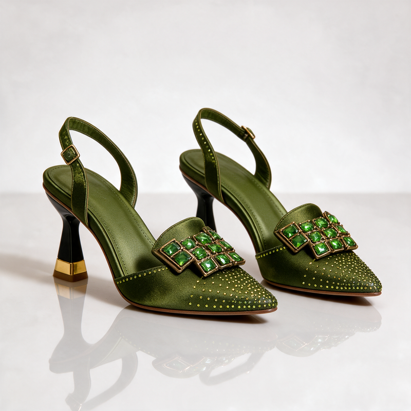 Vivienne Jewelled Slingback Heels