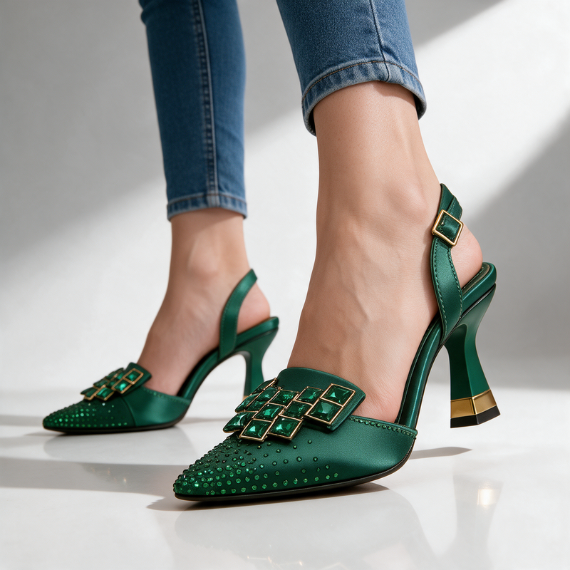 Vivienne Jewelled Slingback Heels