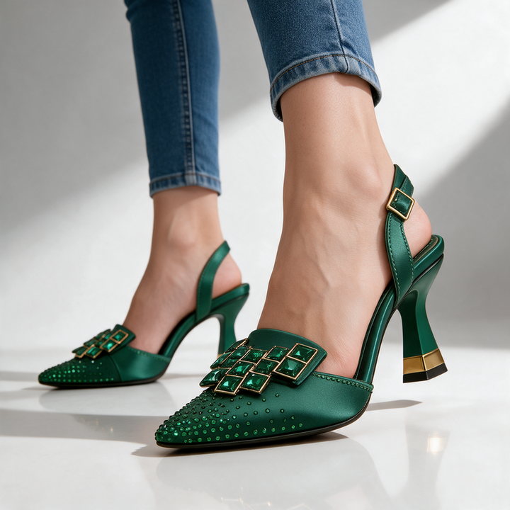 Vivienne Jewelled Slingback Heels