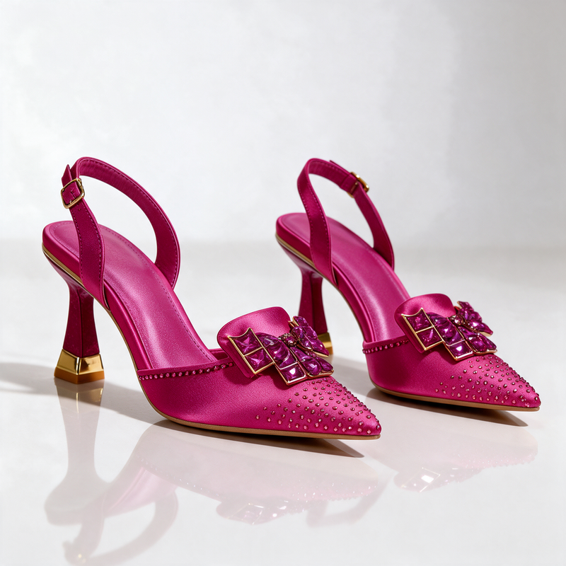 Vivienne Jewelled Slingback Heels