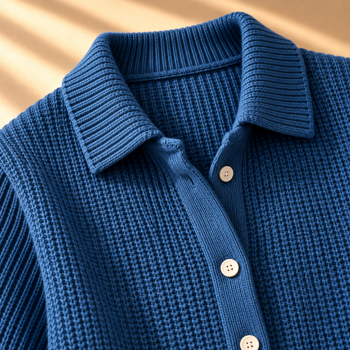 Carmel Collared Waffle Knit