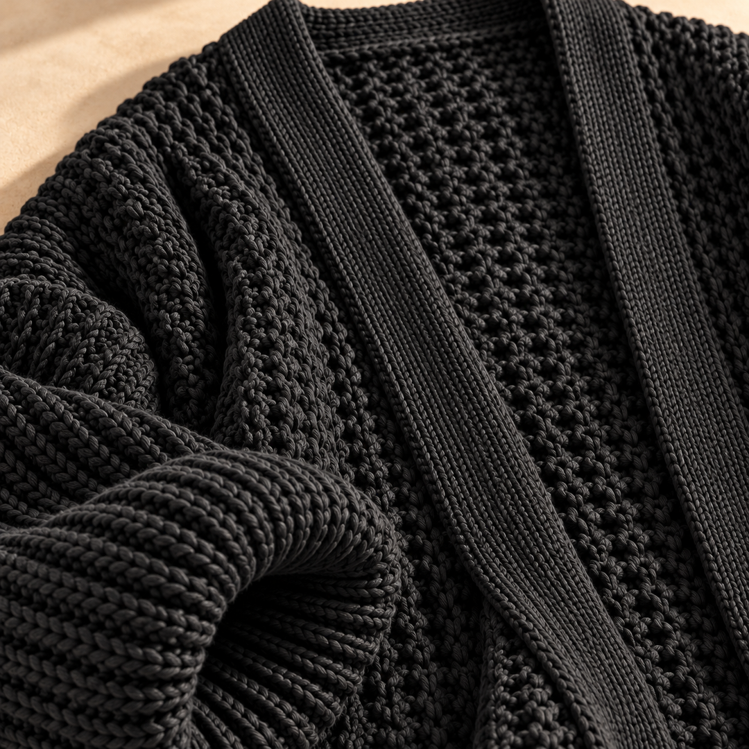 Eleanor Lantern-Sleeve Cardigan