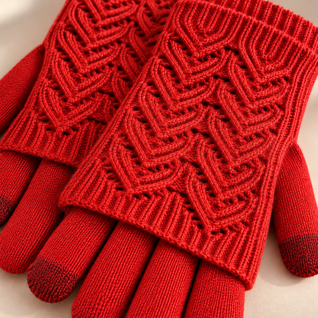 Cleo Layered Knit Gloves