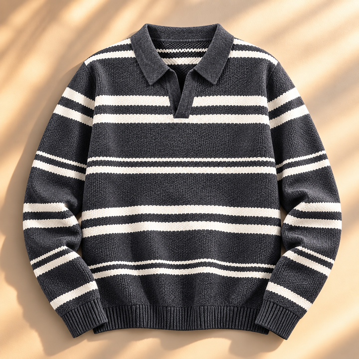 Jacob Striped Knit Polo