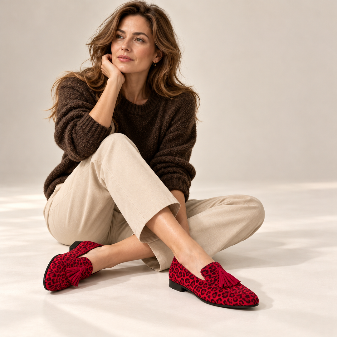 Savannah Leopard Tassel Loafers