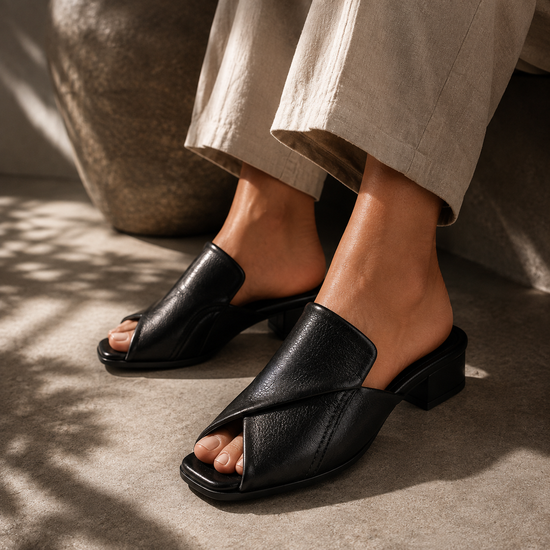 Carmel Peep Toe Mules