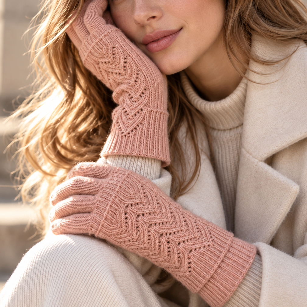 Cleo Layered Knit Gloves