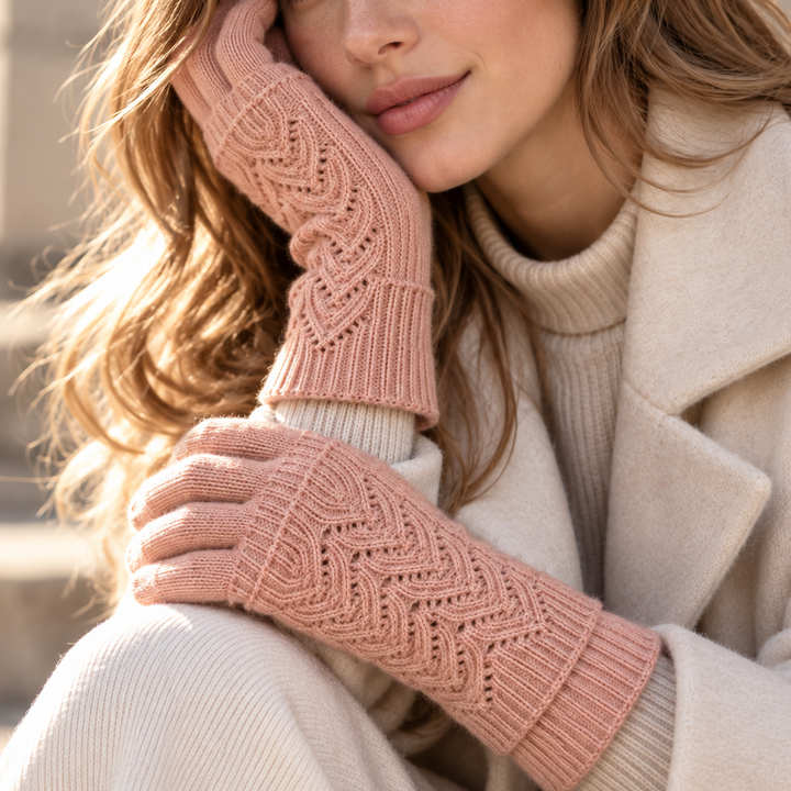 Cleo Layered Knit Gloves