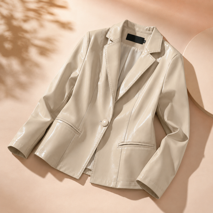 Harper Lambskin Leather Blazer