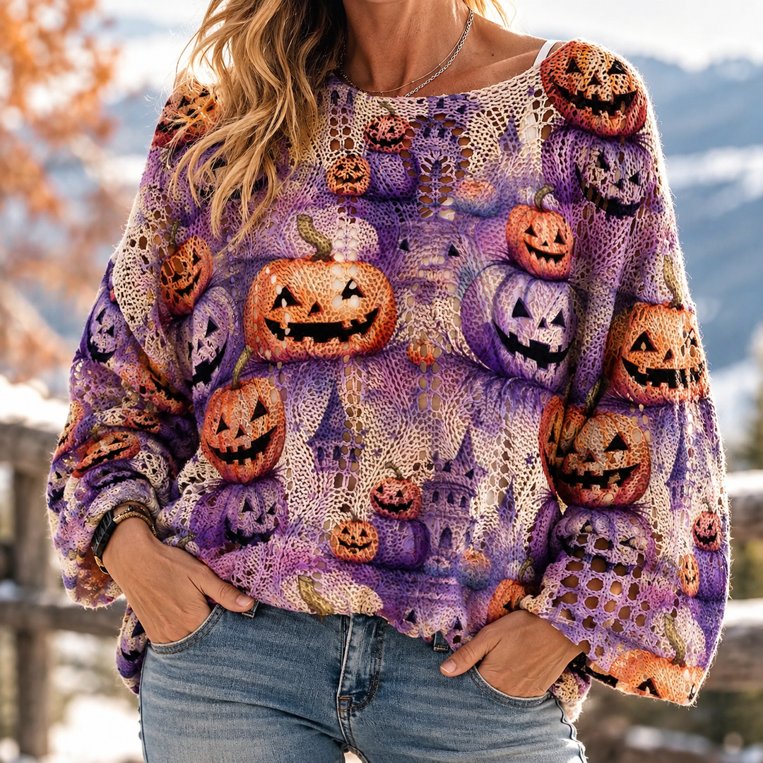 Lilith Open-Knit Halloween Sweater