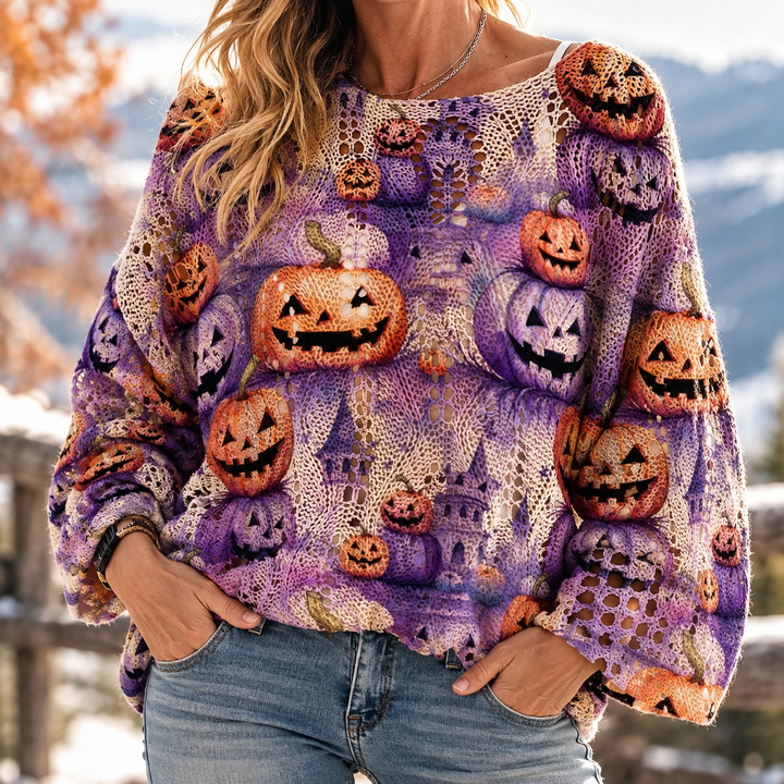 Lilith Open-Knit Halloween Sweater