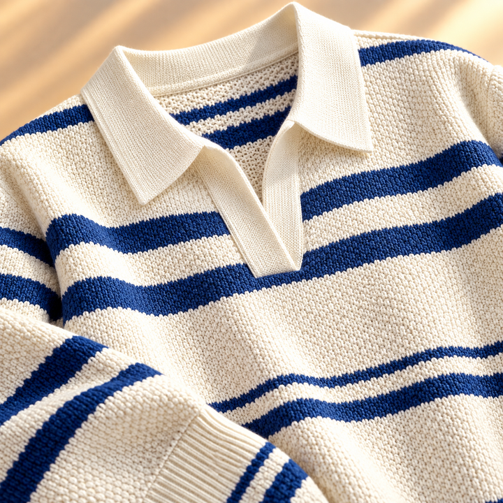 Jacob Striped Knit Polo