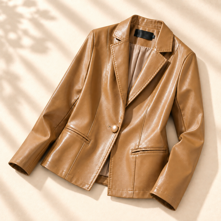 Harper Lambskin Leather Blazer