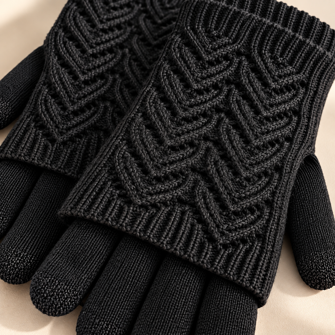 Cleo Layered Knit Gloves