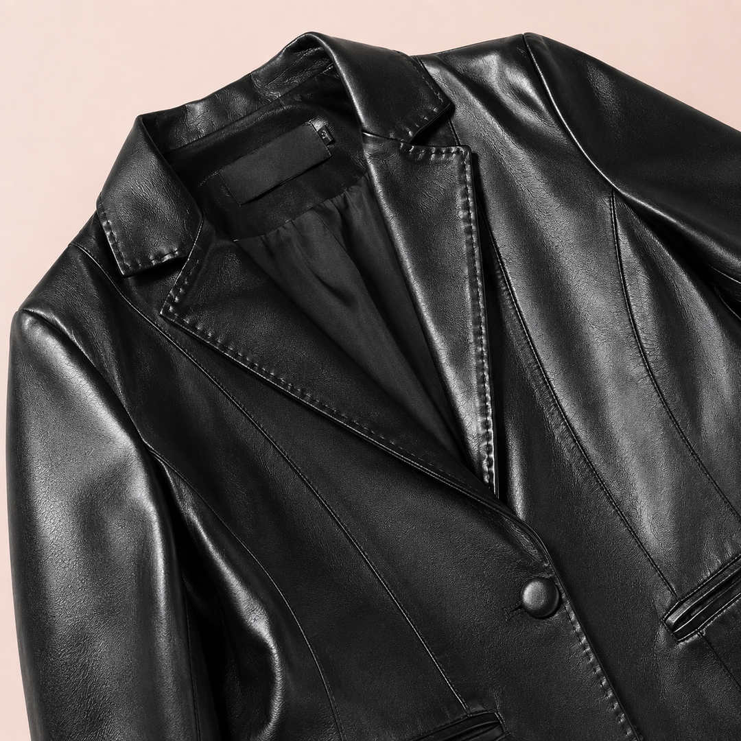 Harper Lambskin Leather Blazer